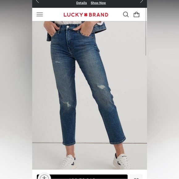 Lucky Jeans// straight cut crop jeans- size 30 - Picture 1 of 8